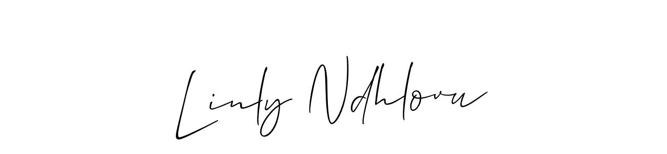 Allison_Script is a professional signature style that is perfect for those who want to add a touch of class to their signature. It is also a great choice for those who want to make their signature more unique. Get Linly Ndhlovu name to fancy signature for free. Linly Ndhlovu signature style 2 images and pictures png