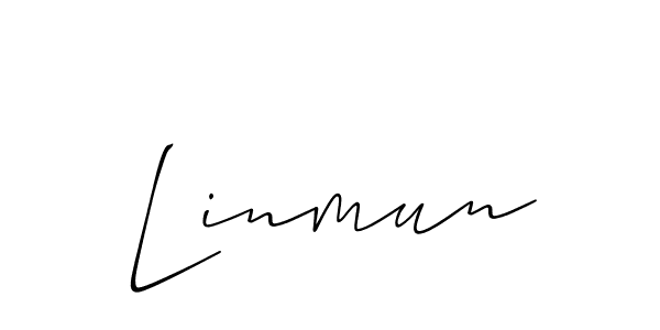 Linmun stylish signature style. Best Handwritten Sign (Allison_Script) for my name. Handwritten Signature Collection Ideas for my name Linmun. Linmun signature style 2 images and pictures png