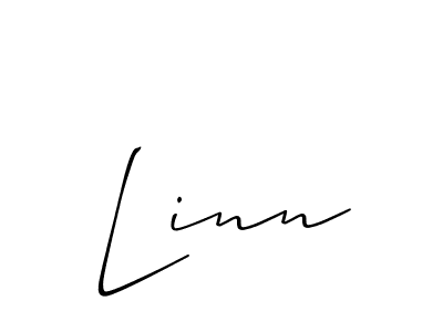 You should practise on your own different ways (Allison_Script) to write your name (Linn) in signature. don't let someone else do it for you. Linn signature style 2 images and pictures png