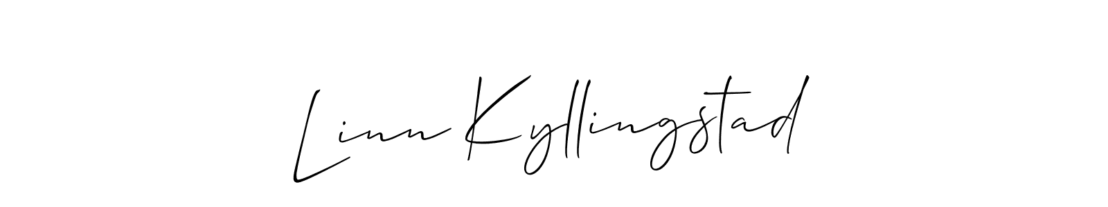 Make a short Linn Kyllingstad signature style. Manage your documents anywhere anytime using Allison_Script. Create and add eSignatures, submit forms, share and send files easily. Linn Kyllingstad signature style 2 images and pictures png