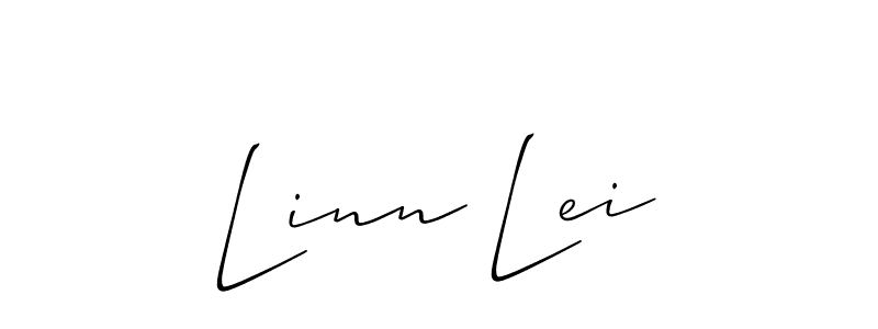 Check out images of Autograph of Linn Lei name. Actor Linn Lei Signature Style. Allison_Script is a professional sign style online. Linn Lei signature style 2 images and pictures png