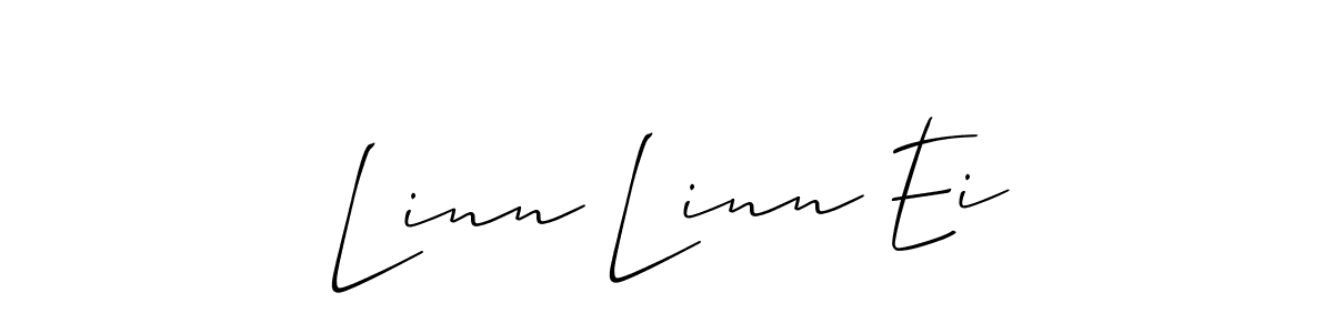 Create a beautiful signature design for name Linn Linn Ei. With this signature (Allison_Script) fonts, you can make a handwritten signature for free. Linn Linn Ei signature style 2 images and pictures png