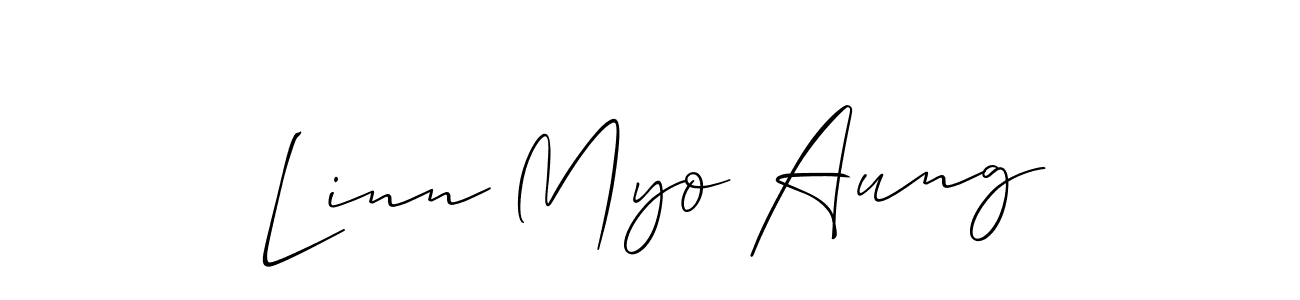 How to make Linn Myo Aung signature? Allison_Script is a professional autograph style. Create handwritten signature for Linn Myo Aung name. Linn Myo Aung signature style 2 images and pictures png