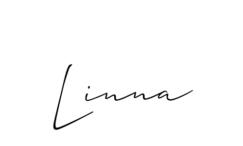 Make a beautiful signature design for name Linna. With this signature (Allison_Script) style, you can create a handwritten signature for free. Linna signature style 2 images and pictures png
