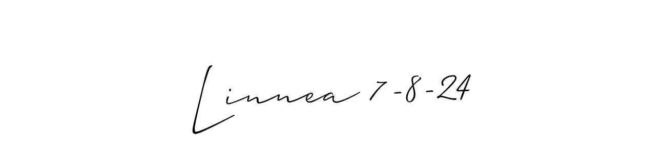 Similarly Allison_Script is the best handwritten signature design. Signature creator online .You can use it as an online autograph creator for name Linnea 7-8-24. Linnea 7-8-24 signature style 2 images and pictures png