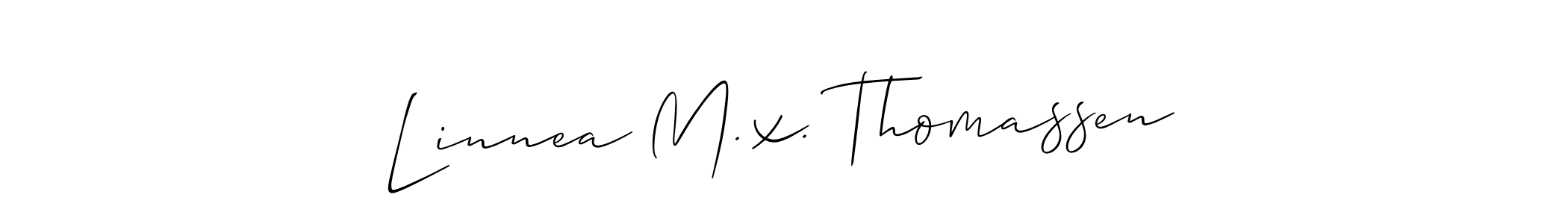 Similarly Allison_Script is the best handwritten signature design. Signature creator online .You can use it as an online autograph creator for name Linnea M.x. Thomassen. Linnea M.x. Thomassen signature style 2 images and pictures png