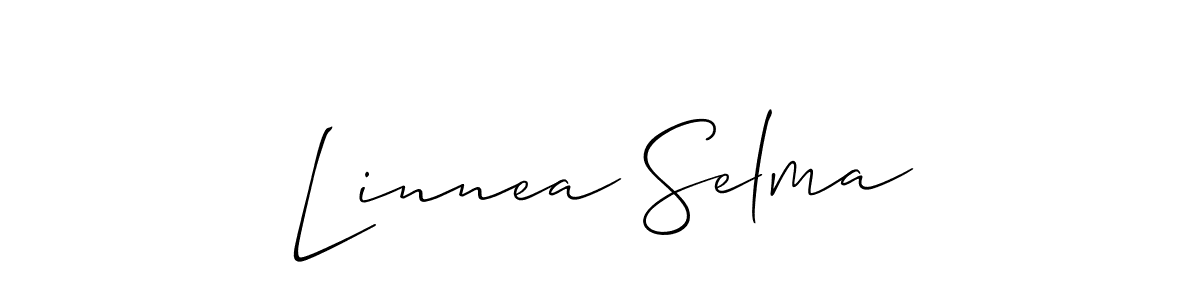Linnea Selma stylish signature style. Best Handwritten Sign (Allison_Script) for my name. Handwritten Signature Collection Ideas for my name Linnea Selma. Linnea Selma signature style 2 images and pictures png