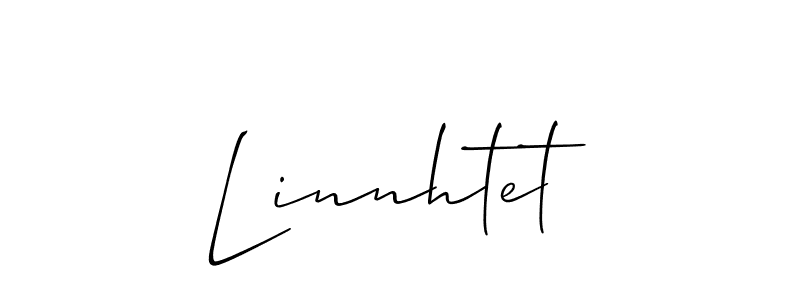 Similarly Allison_Script is the best handwritten signature design. Signature creator online .You can use it as an online autograph creator for name Linnhtet. Linnhtet signature style 2 images and pictures png