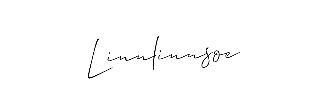 How to make Linnlinnsoe name signature. Use Allison_Script style for creating short signs online. This is the latest handwritten sign. Linnlinnsoe signature style 2 images and pictures png