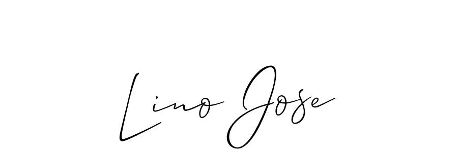 Lino Jose stylish signature style. Best Handwritten Sign (Allison_Script) for my name. Handwritten Signature Collection Ideas for my name Lino Jose. Lino Jose signature style 2 images and pictures png