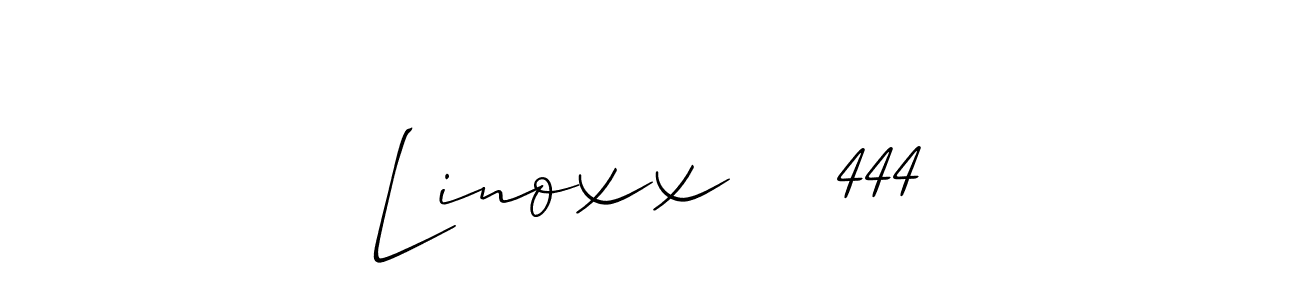 Use a signature maker to create a handwritten signature online. With this signature software, you can design (Allison_Script) your own signature for name Linoxx    444. Linoxx    444 signature style 2 images and pictures png