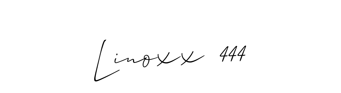 How to Draw Linoxx  444 signature style? Allison_Script is a latest design signature styles for name Linoxx  444. Linoxx  444 signature style 2 images and pictures png
