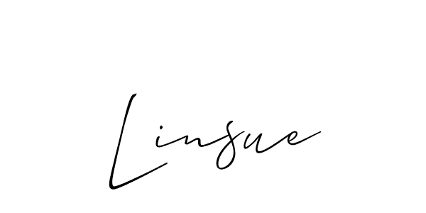 Design your own signature with our free online signature maker. With this signature software, you can create a handwritten (Allison_Script) signature for name Linsue. Linsue signature style 2 images and pictures png