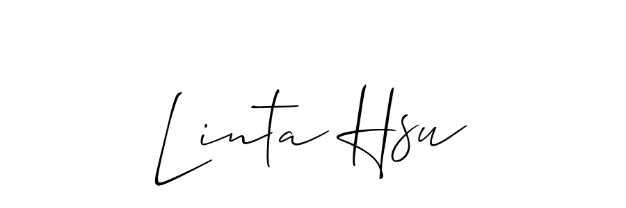 Use a signature maker to create a handwritten signature online. With this signature software, you can design (Allison_Script) your own signature for name Linta Hsu. Linta Hsu signature style 2 images and pictures png
