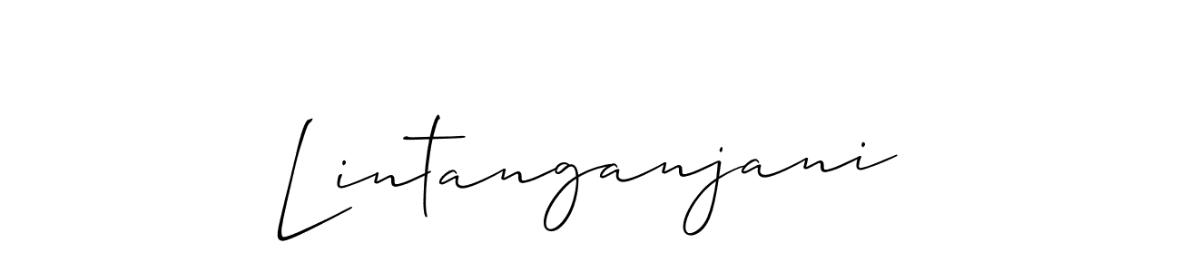 This is the best signature style for the Lintanganjani name. Also you like these signature font (Allison_Script). Mix name signature. Lintanganjani signature style 2 images and pictures png