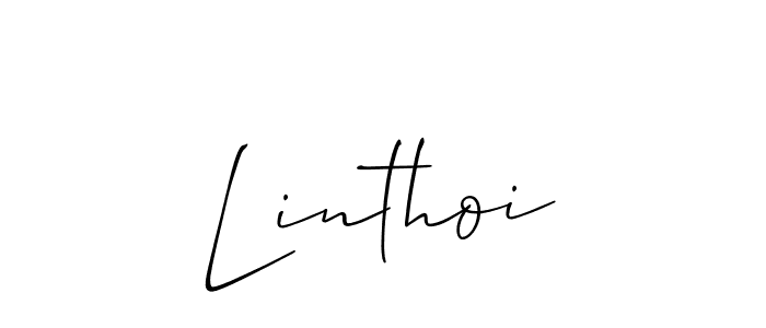 You should practise on your own different ways (Allison_Script) to write your name (Linthoi) in signature. don't let someone else do it for you. Linthoi signature style 2 images and pictures png