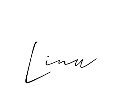 You should practise on your own different ways (Allison_Script) to write your name (Linu) in signature. don't let someone else do it for you. Linu signature style 2 images and pictures png