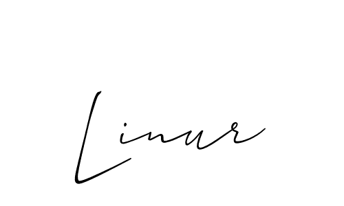 Design your own signature with our free online signature maker. With this signature software, you can create a handwritten (Allison_Script) signature for name Linur. Linur signature style 2 images and pictures png