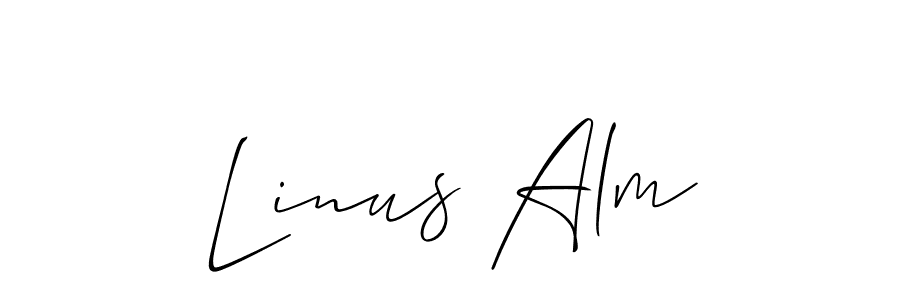 Similarly Allison_Script is the best handwritten signature design. Signature creator online .You can use it as an online autograph creator for name Linus Alm. Linus Alm signature style 2 images and pictures png