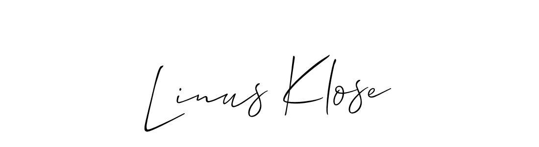 Make a short Linus Klose signature style. Manage your documents anywhere anytime using Allison_Script. Create and add eSignatures, submit forms, share and send files easily. Linus Klose signature style 2 images and pictures png