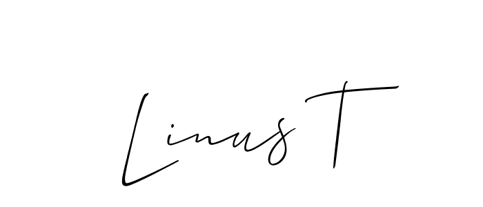 Create a beautiful signature design for name Linus T. With this signature (Allison_Script) fonts, you can make a handwritten signature for free. Linus T signature style 2 images and pictures png