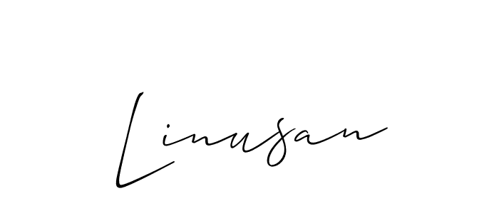 Also we have Linusan name is the best signature style. Create professional handwritten signature collection using Allison_Script autograph style. Linusan signature style 2 images and pictures png