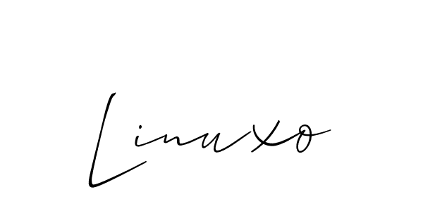 Make a beautiful signature design for name Linuxo. With this signature (Allison_Script) style, you can create a handwritten signature for free. Linuxo signature style 2 images and pictures png