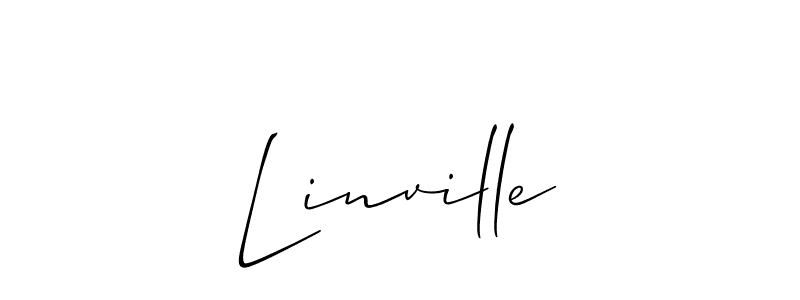 Linville stylish signature style. Best Handwritten Sign (Allison_Script) for my name. Handwritten Signature Collection Ideas for my name Linville. Linville signature style 2 images and pictures png