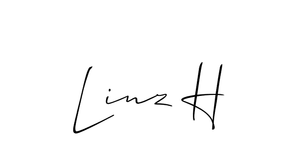 Design your own signature with our free online signature maker. With this signature software, you can create a handwritten (Allison_Script) signature for name Linz H. Linz H signature style 2 images and pictures png