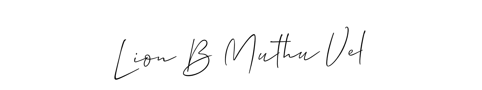 Design your own signature with our free online signature maker. With this signature software, you can create a handwritten (Allison_Script) signature for name Lion B Muthu Vel. Lion B Muthu Vel signature style 2 images and pictures png