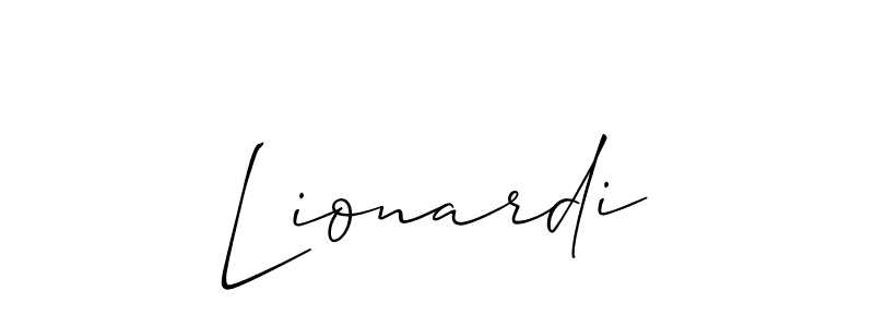 if you are searching for the best signature style for your name Lionardi. so please give up your signature search. here we have designed multiple signature styles  using Allison_Script. Lionardi signature style 2 images and pictures png