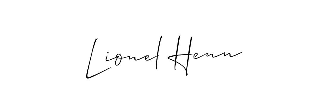 Lionel Henn stylish signature style. Best Handwritten Sign (Allison_Script) for my name. Handwritten Signature Collection Ideas for my name Lionel Henn. Lionel Henn signature style 2 images and pictures png
