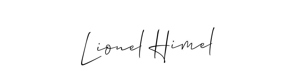 Use a signature maker to create a handwritten signature online. With this signature software, you can design (Allison_Script) your own signature for name Lionel Himel. Lionel Himel signature style 2 images and pictures png