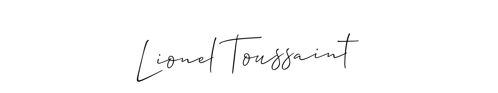 Make a beautiful signature design for name Lionel Toussaint. With this signature (Allison_Script) style, you can create a handwritten signature for free. Lionel Toussaint signature style 2 images and pictures png