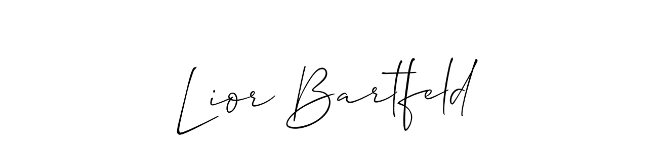 Allison_Script is a professional signature style that is perfect for those who want to add a touch of class to their signature. It is also a great choice for those who want to make their signature more unique. Get Lior Bartfeld name to fancy signature for free. Lior Bartfeld signature style 2 images and pictures png