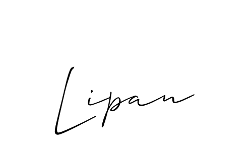 The best way (Allison_Script) to make a short signature is to pick only two or three words in your name. The name Lipan include a total of six letters. For converting this name. Lipan signature style 2 images and pictures png