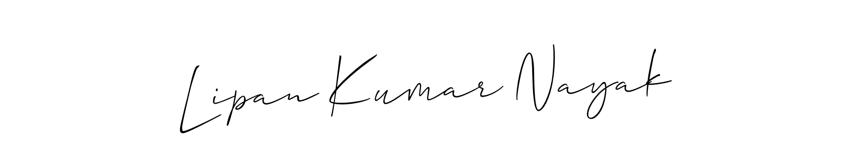 Use a signature maker to create a handwritten signature online. With this signature software, you can design (Allison_Script) your own signature for name Lipan Kumar Nayak. Lipan Kumar Nayak signature style 2 images and pictures png