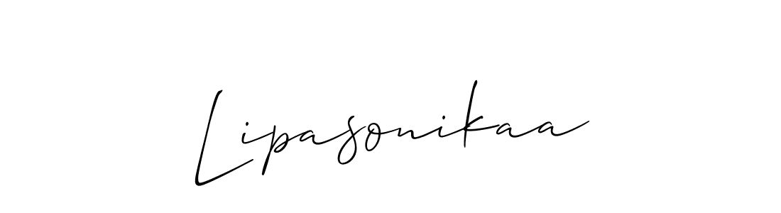 It looks lik you need a new signature style for name Lipasonikaa. Design unique handwritten (Allison_Script) signature with our free signature maker in just a few clicks. Lipasonikaa signature style 2 images and pictures png