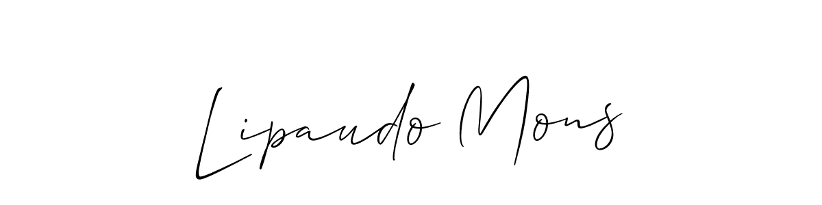 Lipaudo Mons stylish signature style. Best Handwritten Sign (Allison_Script) for my name. Handwritten Signature Collection Ideas for my name Lipaudo Mons. Lipaudo Mons signature style 2 images and pictures png