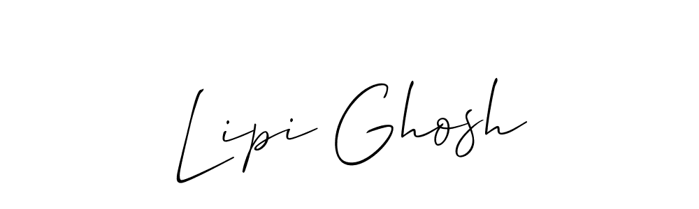 How to make Lipi Ghosh name signature. Use Allison_Script style for creating short signs online. This is the latest handwritten sign. Lipi Ghosh signature style 2 images and pictures png