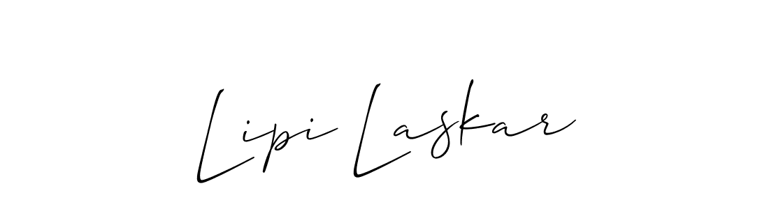 if you are searching for the best signature style for your name Lipi Laskar. so please give up your signature search. here we have designed multiple signature styles  using Allison_Script. Lipi Laskar signature style 2 images and pictures png