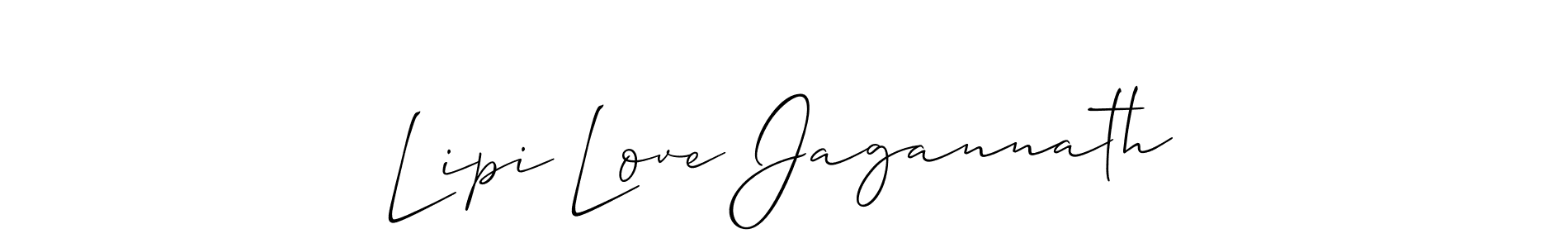 Design your own signature with our free online signature maker. With this signature software, you can create a handwritten (Allison_Script) signature for name Lipi Love Jagannath. Lipi Love Jagannath signature style 2 images and pictures png