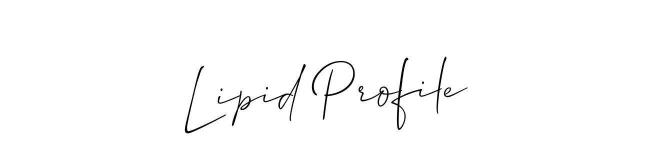 Also we have Lipid Profile name is the best signature style. Create professional handwritten signature collection using Allison_Script autograph style. Lipid Profile signature style 2 images and pictures png
