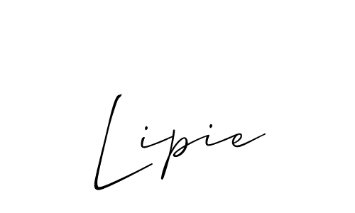 Lipie stylish signature style. Best Handwritten Sign (Allison_Script) for my name. Handwritten Signature Collection Ideas for my name Lipie. Lipie signature style 2 images and pictures png