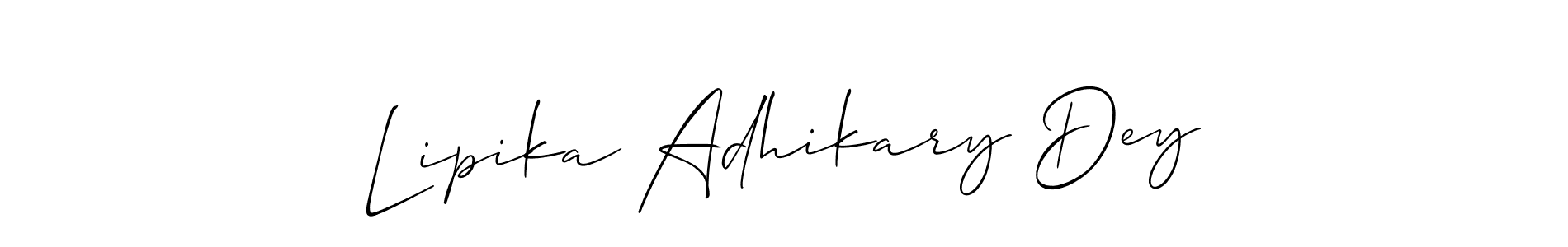 Check out images of Autograph of Lipika Adhikary Dey name. Actor Lipika Adhikary Dey Signature Style. Allison_Script is a professional sign style online. Lipika Adhikary Dey signature style 2 images and pictures png