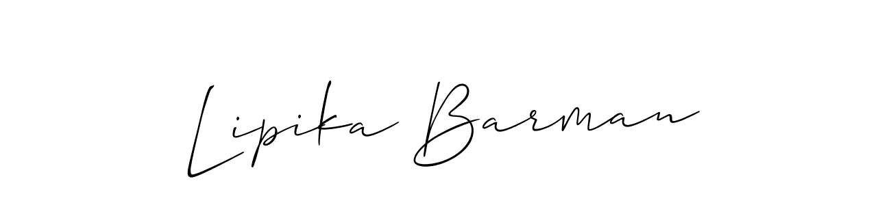 Create a beautiful signature design for name Lipika Barman. With this signature (Allison_Script) fonts, you can make a handwritten signature for free. Lipika Barman signature style 2 images and pictures png