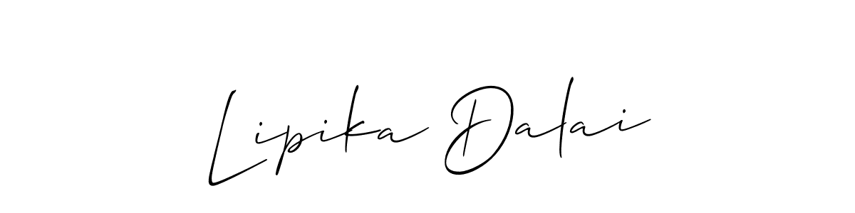How to make Lipika Dalai name signature. Use Allison_Script style for creating short signs online. This is the latest handwritten sign. Lipika Dalai signature style 2 images and pictures png