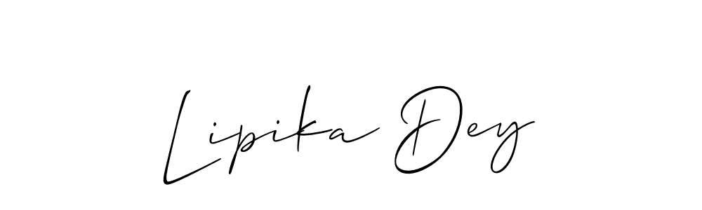 How to make Lipika Dey name signature. Use Allison_Script style for creating short signs online. This is the latest handwritten sign. Lipika Dey signature style 2 images and pictures png