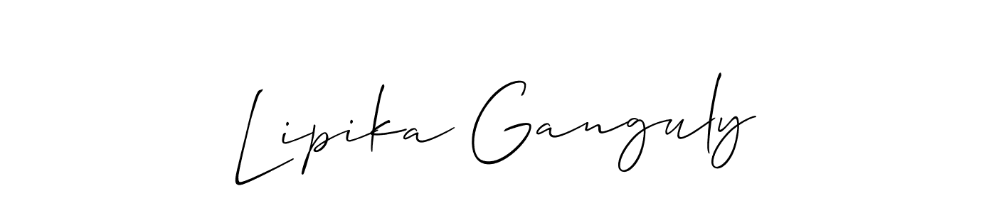 How to make Lipika Ganguly signature? Allison_Script is a professional autograph style. Create handwritten signature for Lipika Ganguly name. Lipika Ganguly signature style 2 images and pictures png