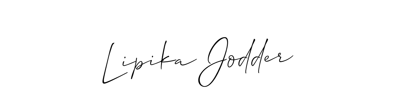 Also we have Lipika Jodder name is the best signature style. Create professional handwritten signature collection using Allison_Script autograph style. Lipika Jodder signature style 2 images and pictures png